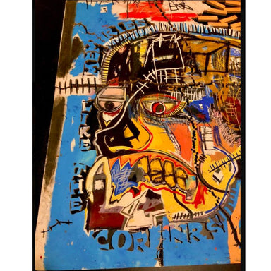 Par Puzzle Wooden Jigsaw Puzzle Mind Games by Jean Michel Basquiat left side focus