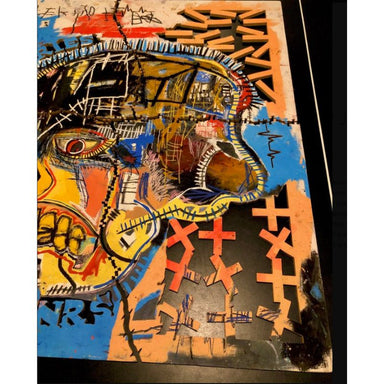 Par Puzzle Wooden Jigsaw Puzzle Mind Games by Jean Michel Basquiat right side focus